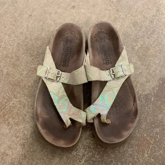 Mephisto snakeskins pattern leather sandals - Picture 2 of 9